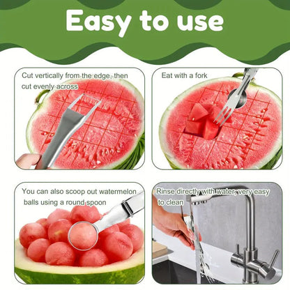3 in 1 Stainless steel watermelon slicer