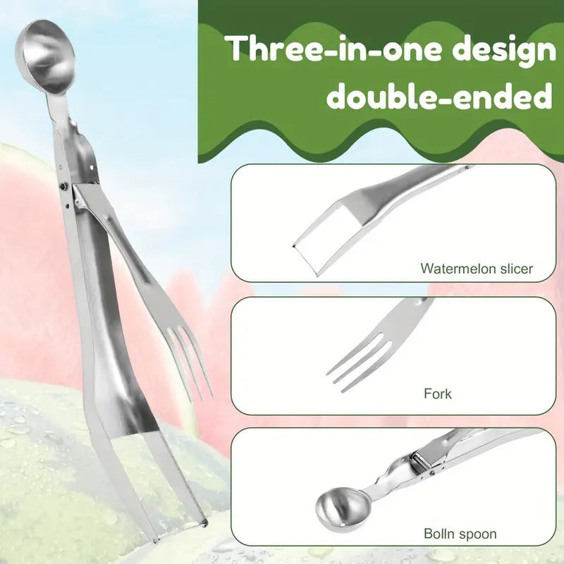 3 in 1 Stainless steel watermelon slicer