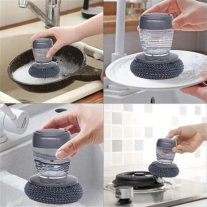 Cleaning Brush Kitchen Brush with Integrated Detergent
