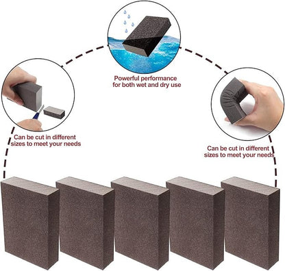 Wet Dry Sanding Sponge Foam Sandpaper Block Washable